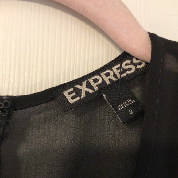 Express Black Lace Bandeau Maxi Goth Dress Size 2 - Picture 5 of 7